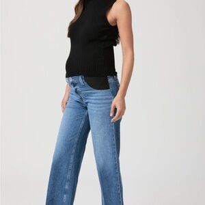 PAIGE Anessa Maternity Wide Leg Jeans